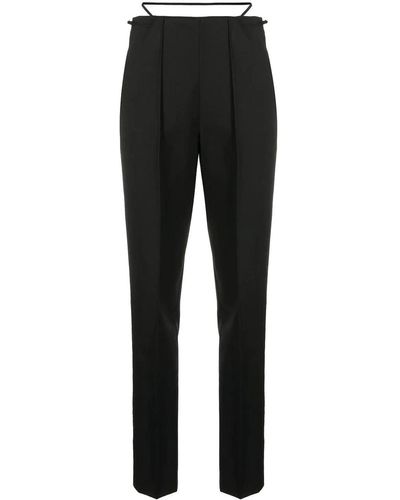 Nensi Dojaka Tailored Trousers With Side Straps - Black