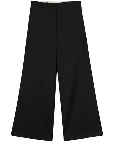 Low Classic Wide Wool Trouser - Black