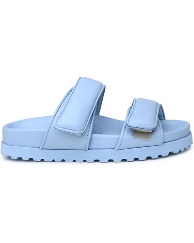 Gia Borghini Pins 11 Slipper In Leather - Blue