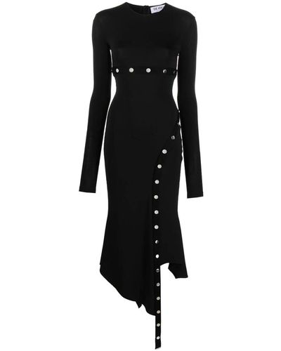 The Attico Asymmetric Dress - Black