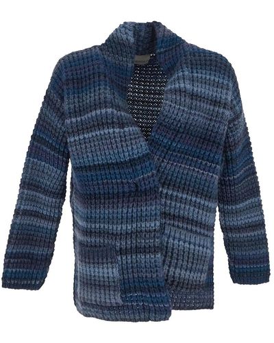 Laneus Cardigan With Long Sleeves - Blue