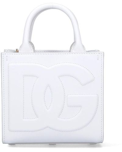 Dolce & Gabbana Leather Tote - White