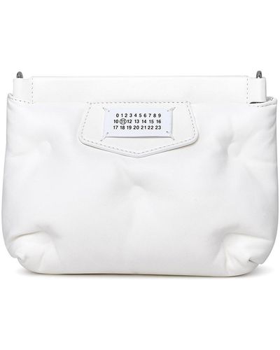 Maison Margiela Glam Slam Bag In Leather - White