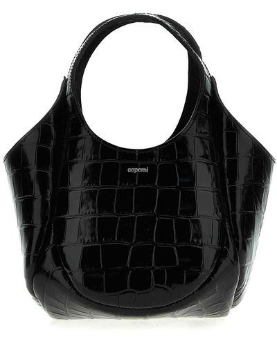 Coperni Croco Mini Bucket Swipe Handbag - Black