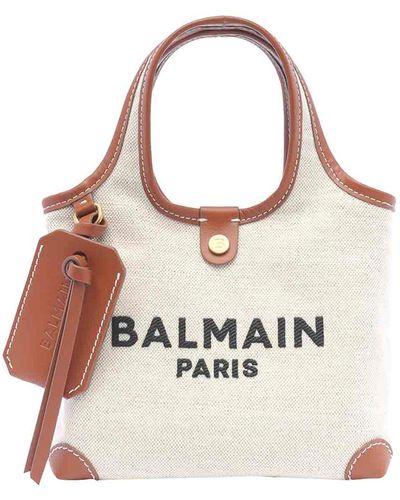 Balmain Mini B-army Hand Bag - White