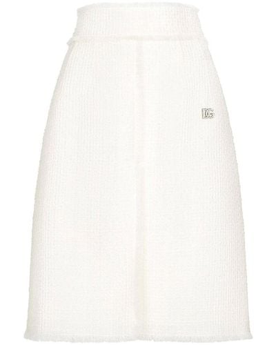 Dolce & Gabbana Skirt With Slit - White