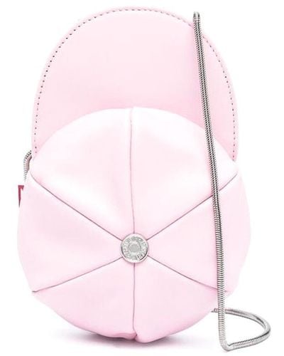 Moschino Black Mini Logo Backpack - Pink