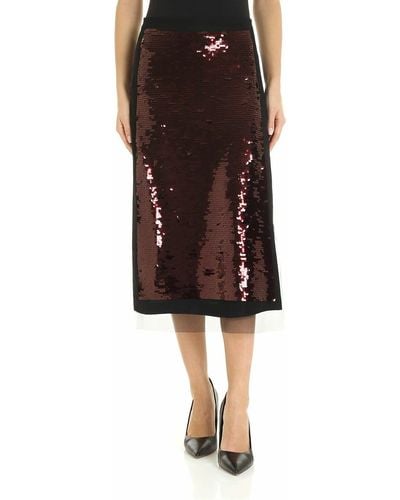 McQ Maxi-sequins Skirt In - Black