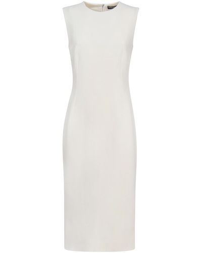 Dolce & Gabbana Wool Sheath Dress - White
