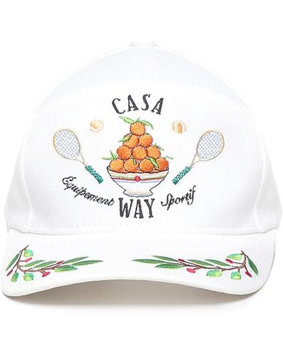 Casablancabrand Casa Way Baseball Cap In Cotton - White
