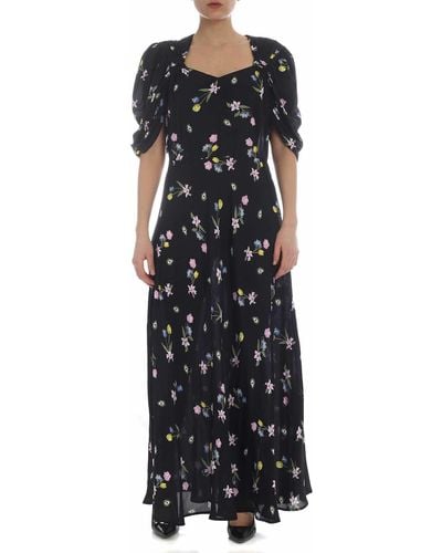 Vivetta Ischia Flower Dress In - Black