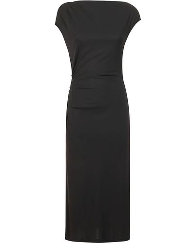 Alberta Ferretti Jersey Midi Dress - Black