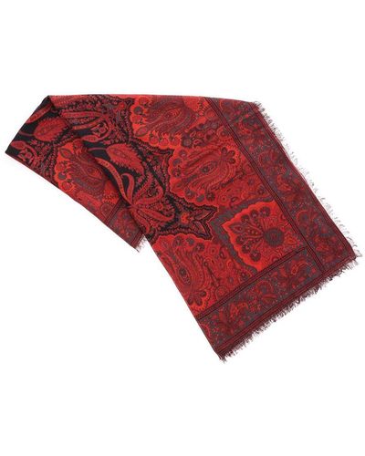 Etro Printed Scarf - Red