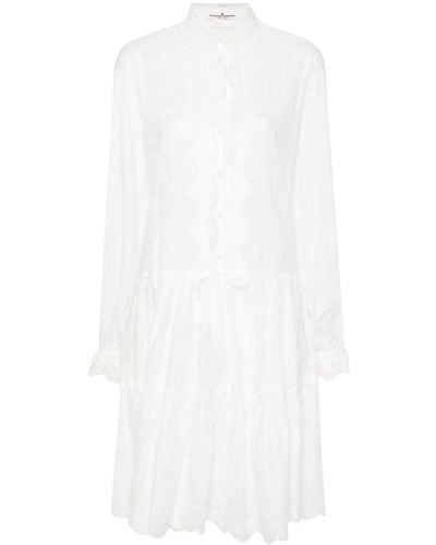 Ermanno Scervino Embroidered Shirt Dress - White
