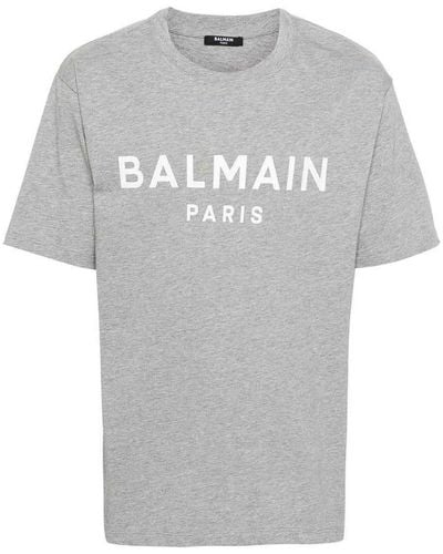 Balmain T-shirt With Logo - Grey