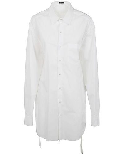Ann Demeulemeester Dete Fluid Belting Long Shirt - White