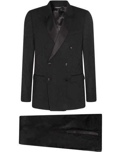 Dolce & Gabbana Wool And Silk Blend Two Piece Suit - Black