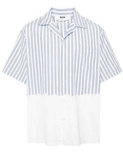 MSGM Pinstripe Pattern Shirt - White