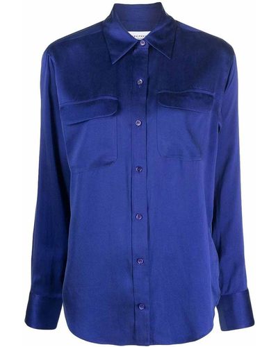 Equipment Silk Shirt - Blue