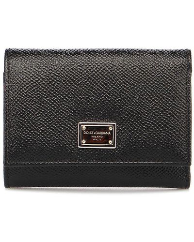 Dolce & Gabbana Dauphine Leather Wallet - Black
