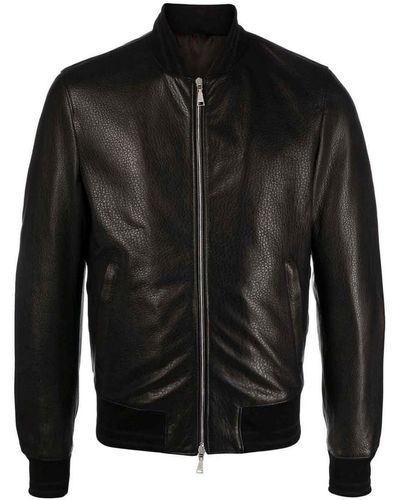 Tagliatore Leather Jacket - Black