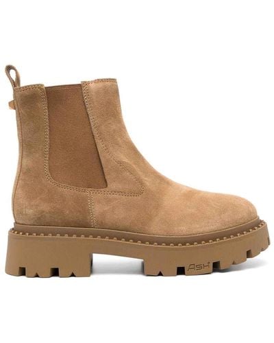 Ash Genesis Ankle Boots With Studs - Brown