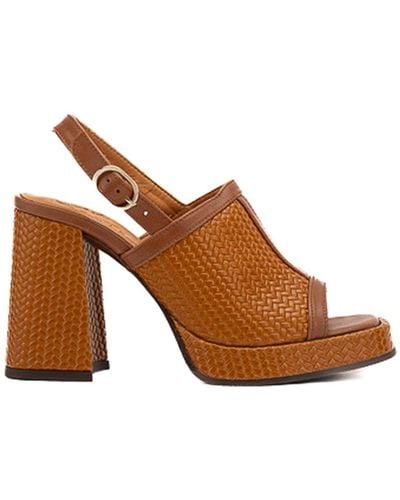 Chie Mihara Zimi Sandals In Woven Effect Leather - Brown