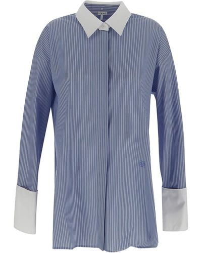 Loewe Stripe Long Shirt - Blue