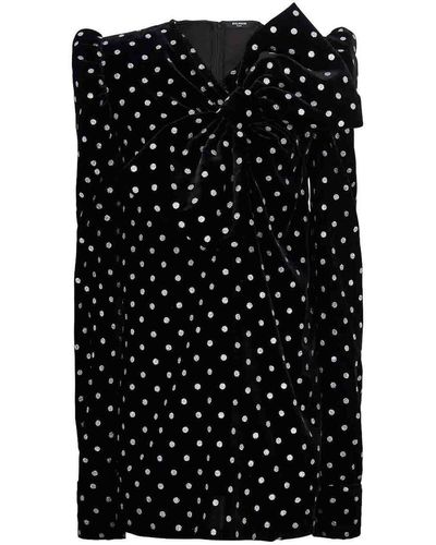 Balmain Glitter Dress - Black