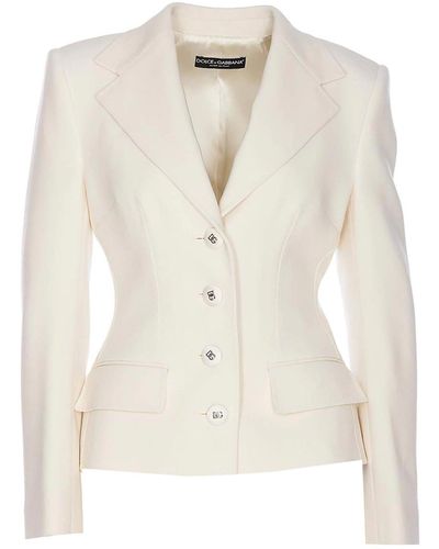 Dolce & Gabbana Single Breasted Button Jacket - White