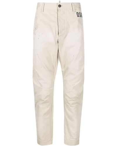 DSquared² Sexy Cotton Chino Trousers - Natural