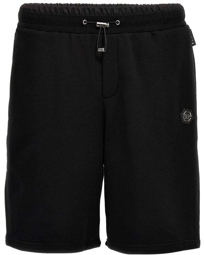 Philipp Plein Logo Plaque Bermuda Shorts - Black