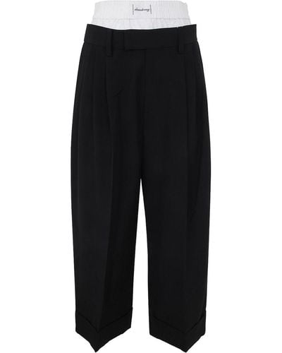 Alexander Wang Tailored Trouser With Exposed Boxer - Black