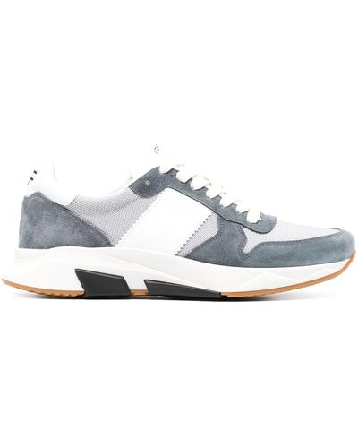Tom Ford Jager Leather Trainers - White