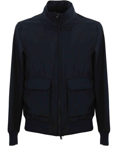 Herno Storm System Wool Bomber - Blue