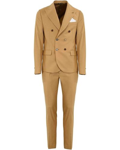 Daniele Alessandrini Double-breasted Suit - Natural