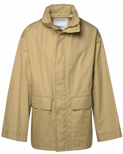 Burberry Cotton Parka - Natural