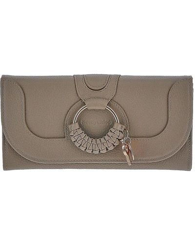 See By Chloé Wallet In Leather - Grey