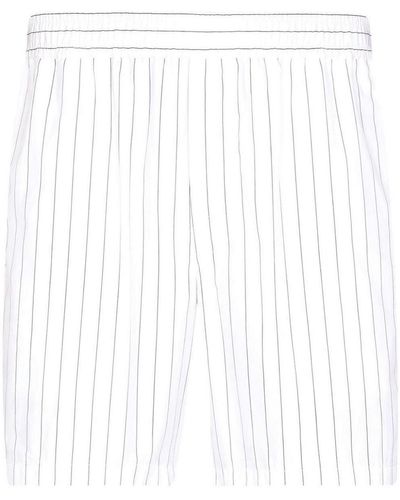 Dolce & Gabbana Striped Bermuda Shorts - White