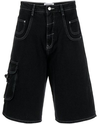 Moschino Belted Denim Trousers - Black