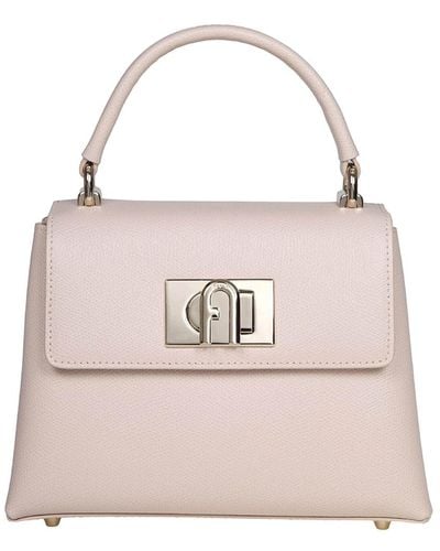 Furla 1927 Leather Bag With Jewel Closure - Pink