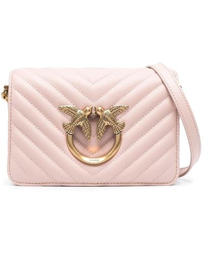 Pinko Love Lady Puff Classic Leather Bag - Pink