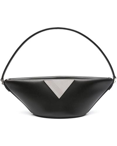 The Attico Piccola Leather Shoulder Bag - Runway - Black