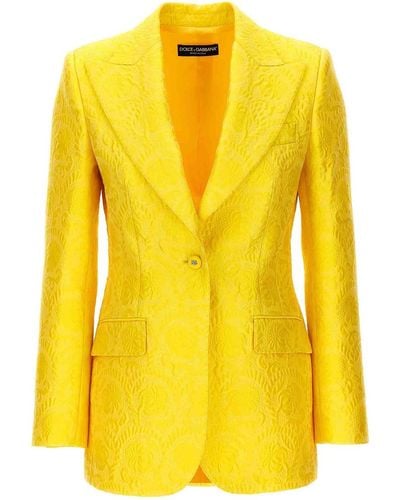 Dolce & Gabbana Single-breasted Turlington Blazer - Yellow