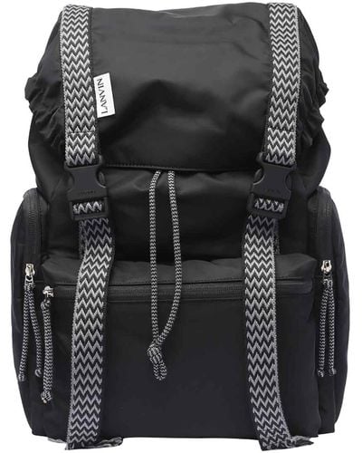 Lanvin Curb Backpack Coulisse And Buckle - Black