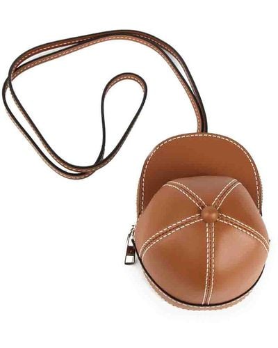 JW Anderson Nano Leather Cap Bag Ss 2021 - Brown