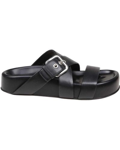 Agl Attilio Giusti Leombruni Leather Sandals - Black