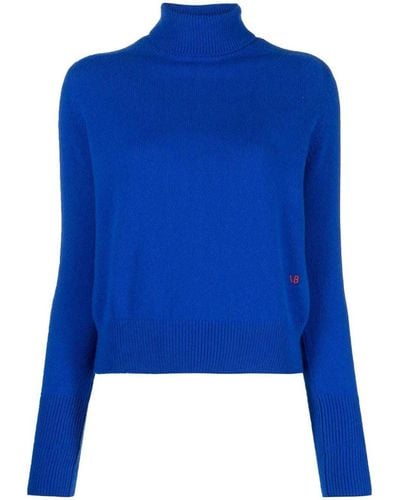 Victoria Beckham Polo Neck Sweater - Blue
