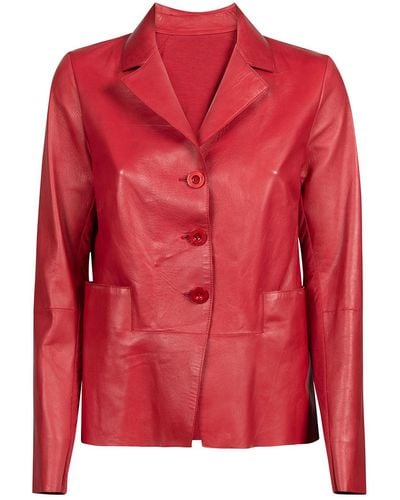 LIVEN Leather Jacket - Red