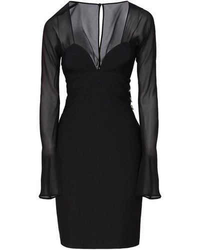 Genny Dress With Contrasting Fabric - Black